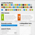 Elementos de diseño web en PSD