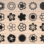 shapes de flores para Photoshop